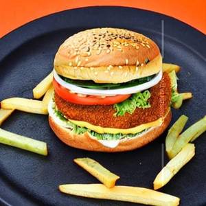 Veggie chicken burger