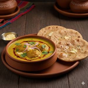 Kadi fry + 3 Roti  Butter