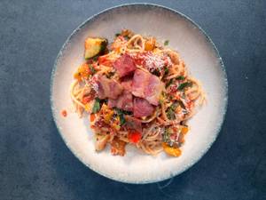 Bacon Spaghetti Arabiatta