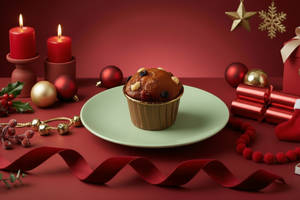 Christmas Plum Cake Muffin