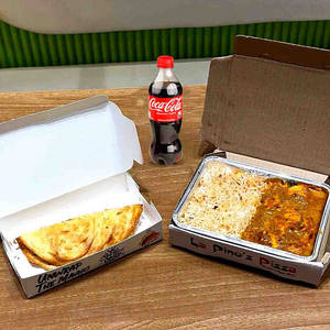 Cheesy Chicken With Korean Rice+1pc Non-veg Taco+coke