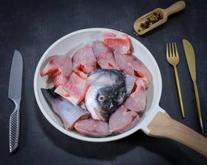 Catla Slice Cleaned With Head [1.2Kg]