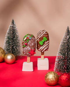 Christmas Cake Pops (brownie With Pistachio) - 2 Pcs