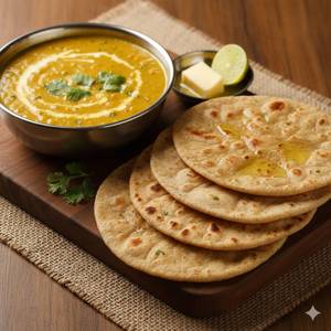 Dal Fry  +4  Butter  Roti