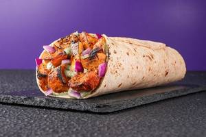 High Protein Tandoori Soya Chaap Wrap.