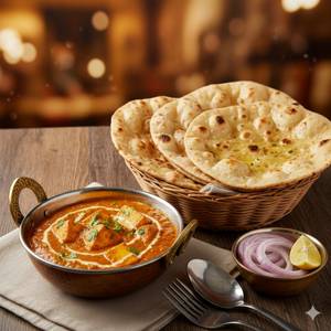 Paneer butter  Masala + 4 roti butter  tandoor