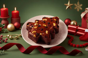 Christmas Tree Plum Cake