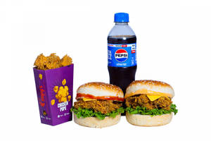 Burger Popcorn Meal