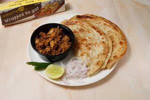 2 Paratha And Chicken Bhuna