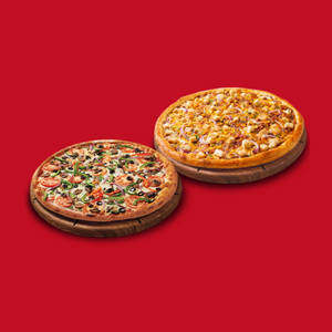 12" Veg Mexicana Pizza + 12" Tandoori Paneer Pizza