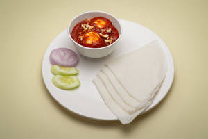 Neer Dosa With Egg Ghee Roast (2 Eggs)