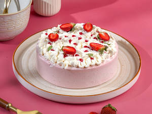 Vanilla Strawberry Cake ( Sugar Free Maida Free)