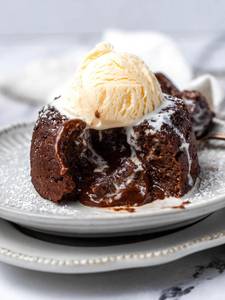 Lava Cake with Ice Cream