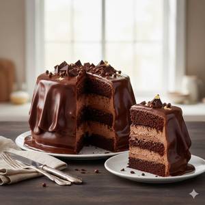 Overloaded choco chip cake