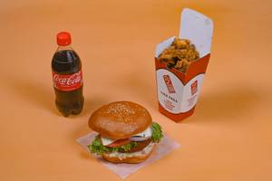 Chicken Burger + Chicken Popcorn + Peri Peri Fries + Coke