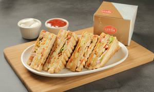 Veg Club Grilled Sandwich