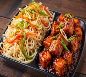 Paneer Manchurian With Noodles