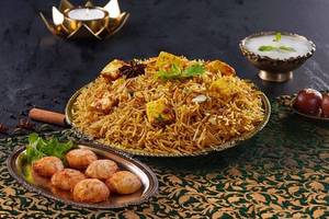 Hyderabadi Veg Biryani & Kebabs Combo (Serves 2)