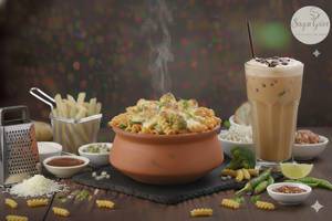 Veg Cheese Pasta + Cold Coffee
