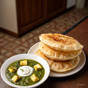 Poori (3 Pcs) + Palak Paneer