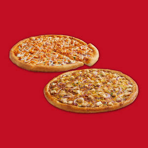 12" Chicken Supreme Pizza + 12" Hot N' Spicy Chicken Pizza