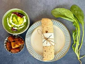 Palak Paneer, Aloo Tuk & Roti Thali
