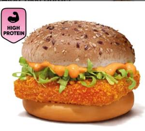 Spicy paneer burger