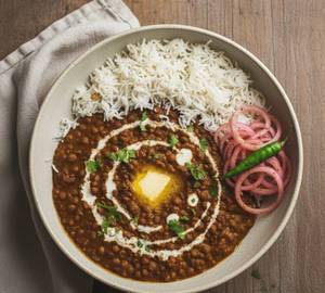 Dal Makhani premium With Basmati long grain Rice [Onion And Pickle ] full