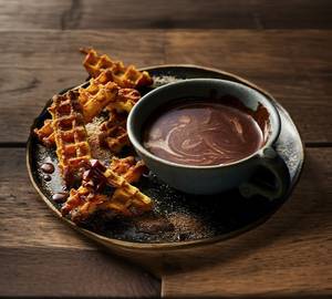 Choco Hot Chocolate Waffle (Dark)