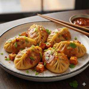 Chilli Paneer Momos [6 Pieces]