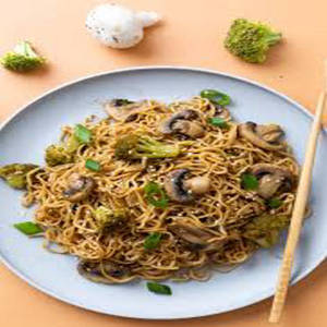 Mushroom. Noodles
