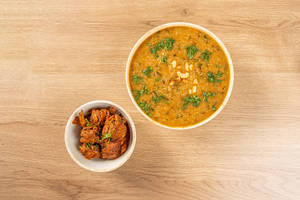 Rasam Rice With Chicken Fry