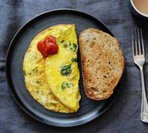 Plain Omelette With Bread