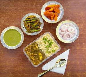 Palak Chole Chawal