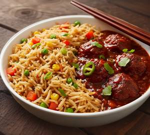 Veg fried rice & Manchurian