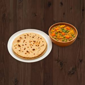 Aloo Sabji + 4 Tawa Roti