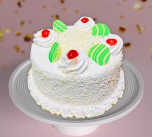 White forest cake . Eggless 