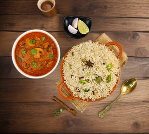 Bagara Rice with Mushroom Masala