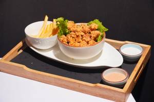 Chicken popcorn with fries ( 12-15pcs and mayo [2 packet]
