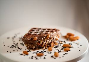 Almond Brownie Fudge Waffle