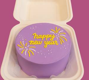 Eggless Happy New Year Vanilla Mini Cake (250 Grams)