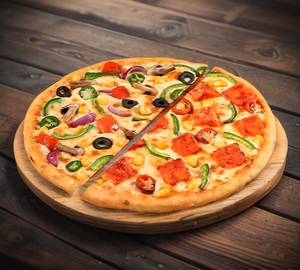 Half And Half Veg Pizza