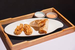Grilled chicken twister with chicken wings [2 pieces] and mayo [1 packet].