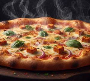 Spicy paneer pizza