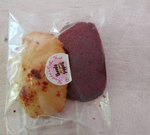 Red Velvet  and  Rose almond madeleines Combo