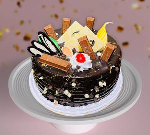 Chocolate Kitkat Cake. Eggless.