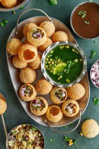 Pani Puri [10 Pcs] Meetha + Khatta Paani