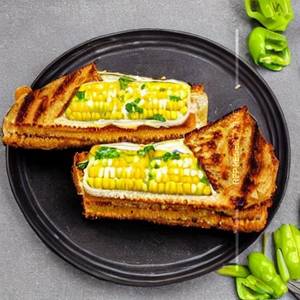 Corn schezwan cheesy grilled sandwich jumbo