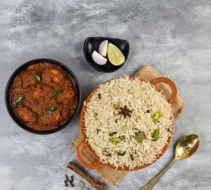 Bagara Rice with Chicken Ghee Roast
