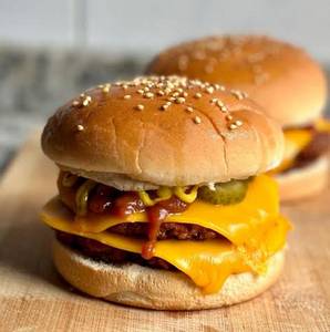 Crispy Veg Double Patty With Double Cheese Slice